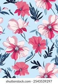 colorful flowers texture pattern. illustration background