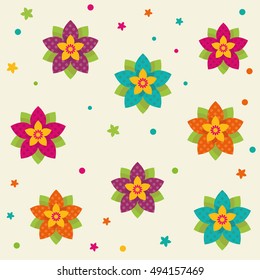 Colorful flowers. Vector background.
