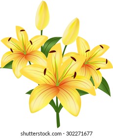 Colorful flowers. Vector illustration. Created with gradient mesh. Concept for  invitation, banners, gift cards, congratulation or website layout vector.