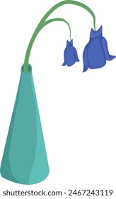 Colorful Flowers Vector Simple Vase