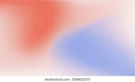 A onda de meio-tom fluida colorida pontilha a textura gradiente. Fundo de ruído de grão esmaecido. Padrão de arte de pixel granulado retrô. Ilustração vetorial abstrata