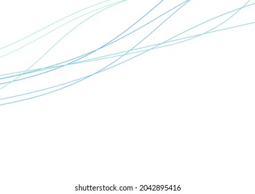 Colorful Flowing Lines Abstract A3 Poster White Background