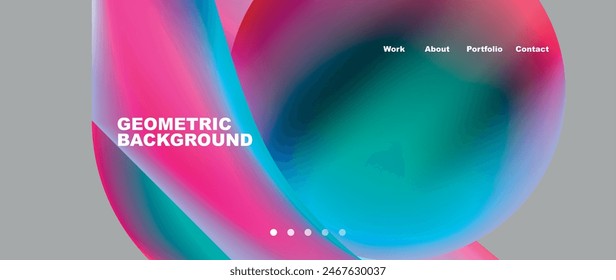 Colorful flowing shapes, wave lines with neon gradients. Vector Illustration For Wallpaper, Banner, Background, Card, Book Illustration, landing page