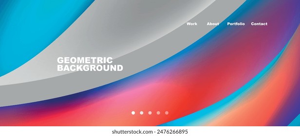 Colorful flowing shapes, wave lines with neon gradients. Vector Illustration For Wallpaper, Banner, Background, Card, Book Illustration, landing page