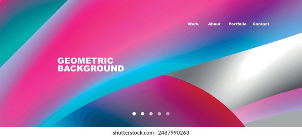 Colorful flowing shapes, wave lines with neon gradients. Vector Illustration For Wallpaper, Banner, Background, Card, Book Illustration, landing page