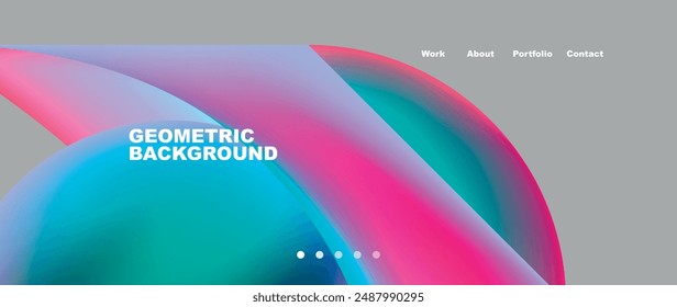 Colorful flowing shapes, wave lines with neon gradients. Vector Illustration For Wallpaper, Banner, Background, Card, Book Illustration, landing page