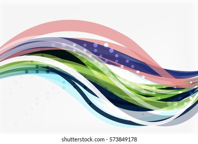 Colorful flowing wave abstract background. Vector template background for workflow layout, diagram, number options or web design