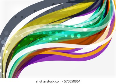 Fondo abstracto de una colorida ola fluida. Fondo de plantilla de vector para diseño de flujo de trabajo, diagrama, opciones de número o diseño web