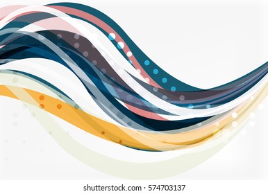 Colorful flowing wave abstract background. Vector template background for workflow layout, diagram, number options or web design