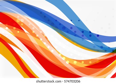 Colorful flowing wave abstract background. Vector template background for workflow layout, diagram, number options or web design