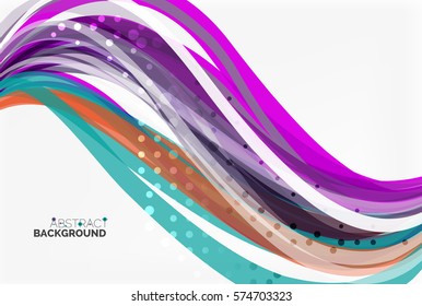 Colorful flowing wave abstract background. Vector template background for workflow layout, diagram, number options or web design