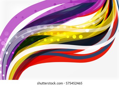 Colorful flowing wave abstract background. Vector template background for workflow layout, diagram, number options or web design