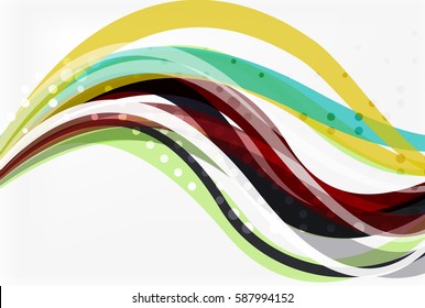 Colorful flowing wave abstract background. Vector template background for workflow layout, diagram, number options or web design