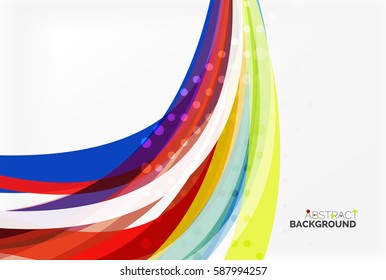 Fondo abstracto de una colorida ola fluida. Fondo de plantilla de vector para diseño de flujo de trabajo, diagrama, opciones de número o diseño web