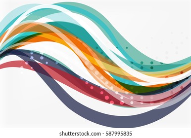 Colorful flowing wave abstract background. Vector template background for workflow layout, diagram, number options or web design