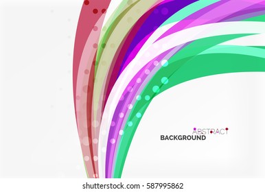 Colorful flowing wave abstract background. Vector template background for workflow layout, diagram, number options or web design
