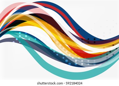Colorful flowing wave abstract background. Vector template background for workflow layout, diagram, number options or web design