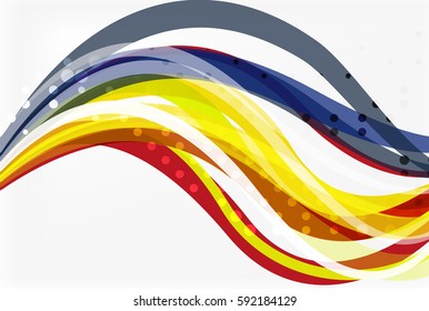 Colorful flowing wave abstract background. Vector template background for workflow layout, diagram, number options or web design