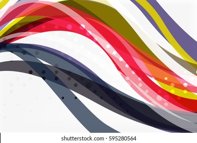 Fondo abstracto de una colorida ola fluida. Fondo de plantilla de vector para diseño de flujo de trabajo, diagrama, opciones de número o diseño web