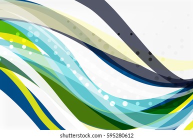 Colorful flowing wave abstract background. Vector template background for workflow layout, diagram, number options or web design