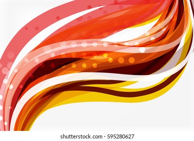 Fondo abstracto de una colorida ola fluida. Fondo de plantilla de vector para diseño de flujo de trabajo, diagrama, opciones de número o diseño web