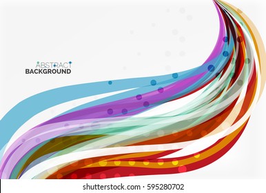 Colorful flowing wave abstract background. Vector template background for workflow layout, diagram, number options or web design