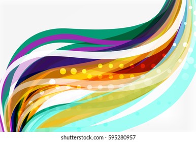 Colorful flowing wave abstract background. Vector template background for workflow layout, diagram, number options or web design