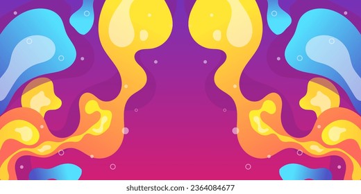 Colorful flowing wave background with modern abstract shapes. Very suitable for poster, banner, cover, advertisement, wallpaper, etc.