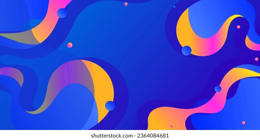 Colorful flowing wave background with modern abstract shapes. Very suitable for poster, banner, cover, advertisement, wallpaper, etc.
