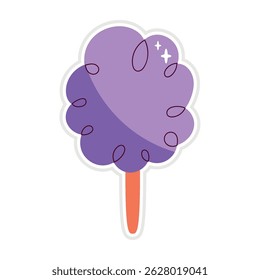 Doce de algodão colorido e fofo