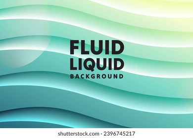 Colorful fluid 3D shapes. Abstract liquid gradient background, Wavy Background in tosca colour Design. Fluid Shapes, Gradient design element for backgrounds, banners, wallpapers, posters and covers.