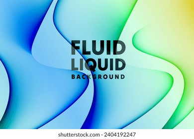 Colorful fluid 3D shapes. Abstract liquid gradient background, Wavy Background in Colorful Design. Fluid Shapes, Gradient design element for backgrounds, banners, wallpapers, posters and covers,
