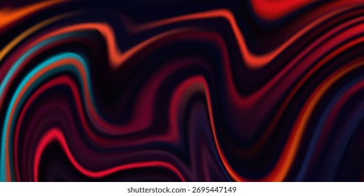 Coloridas Formas 3D fluidas. Elementos líquidos Abstractas del gradiente en el fondo oscuro. fondo colorido abstracto.