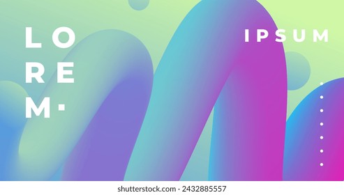 Colorful fluid 3d shapes background vector design in eps 10