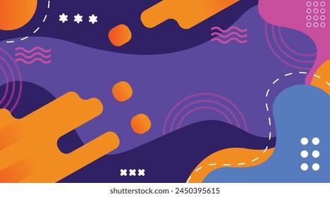 Colorful Fluid Abstract Background and various other elements