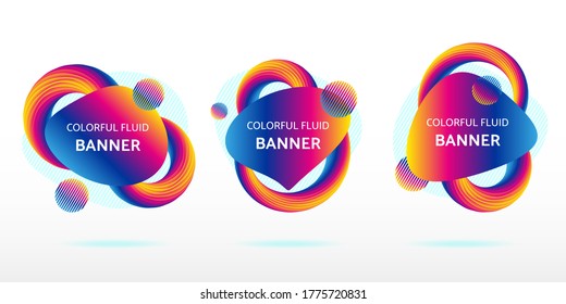 Colorful Fluid Abstract Banner Graphic vector EPS 10