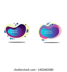 colorful fluid abstract geometric shapes with lines and dots for backdrops and banners - Vector