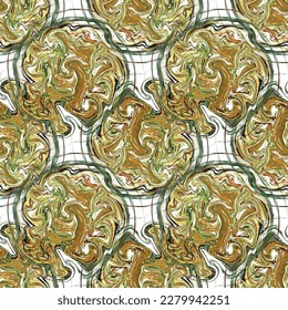 Colorful Fluid art seamless pattern. Marbled effect Liquid inks template for your design, banner, flyer, business card, poster, wallpaper, brochure