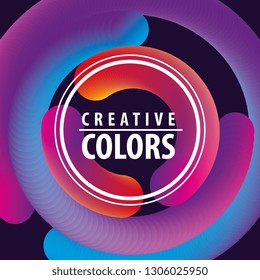 Colorful fluid background creative template digital vector illustration image