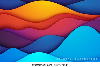 Colorful fluid background. Dynamic textured geometric element. Modern gradient light vector illustration.