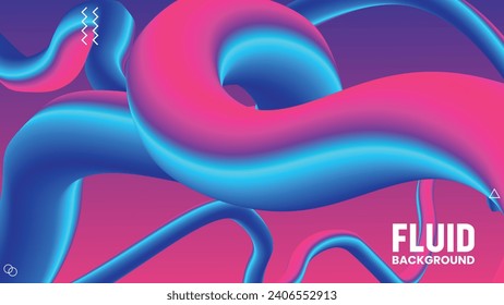 Fondo fluido colorido. Diseño de fondo de color líquido. Composición de formas fluidas. Vector Eps10