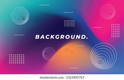 Colorful fluid blurred gradient mesh background template copy space. Dynamic colour gradation backdrop for poster, banner, leaflet, pamphlet, magazine, cover, or landing page.