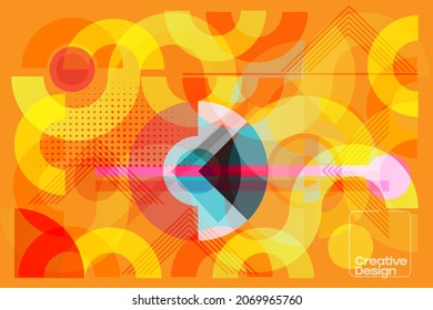 Colorful Fluid circles and curve shape geometric vector EPS illustration creative design.