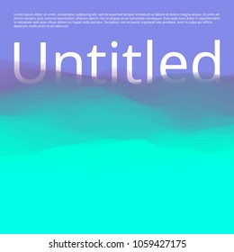 Colorful fluid dynamic wavy structure. Soft smooth gradient surface. Modern abstract illustration. Vivid iridescent clouds. Flowing digital vapor. Futuristic background for poster. Element of design.