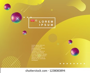 Colorful fluid geometric background. Liquid, flow, fluid background. Fluid 3d shapes composition. Modern abstract cover. Eps 10 vector