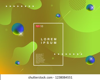Colorful fluid geometric background. Liquid, flow, fluid background. Fluid 3d shapes composition. Modern abstract cover. Eps 10 vector