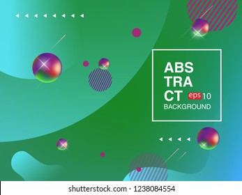 Colorful fluid geometric background. Liquid, flow, fluid background. Fluid 3d shapes composition. Modern abstract cover. Eps 10 vector