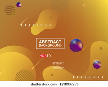 Colorful fluid geometric background. Liquid, flow, fluid background. Fluid 3d shapes composition. Modern abstract cover. Eps 10 vector