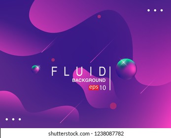 Farbiger, geometrischer, flüssiger Hintergrund. flüssig, fließend, flüssiger Hintergrund. Fließende 3D-Formen-Zusammensetzung. Modernes abstraktes Cover. EPS10-Vektor