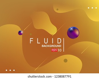 Colorful fluid geometric background. Liquid, flow, fluid background. Fluid 3d shapes composition. Modern abstract cover. Eps 10 vector